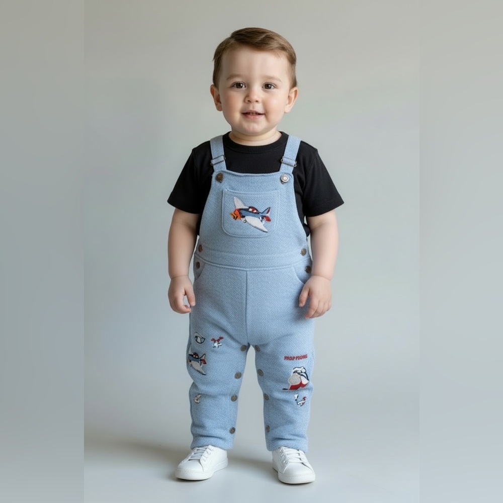 Baby boy airplane overalls 6/9 month